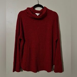 NWOT Time and Tru Red Turtleneck Sweater Size Large